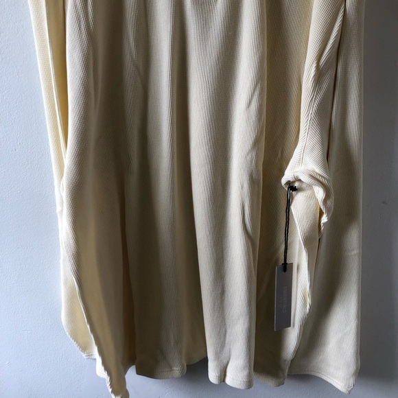 Essentials Beige Thermal Henley Shirt XXL - Picture 5 of 12